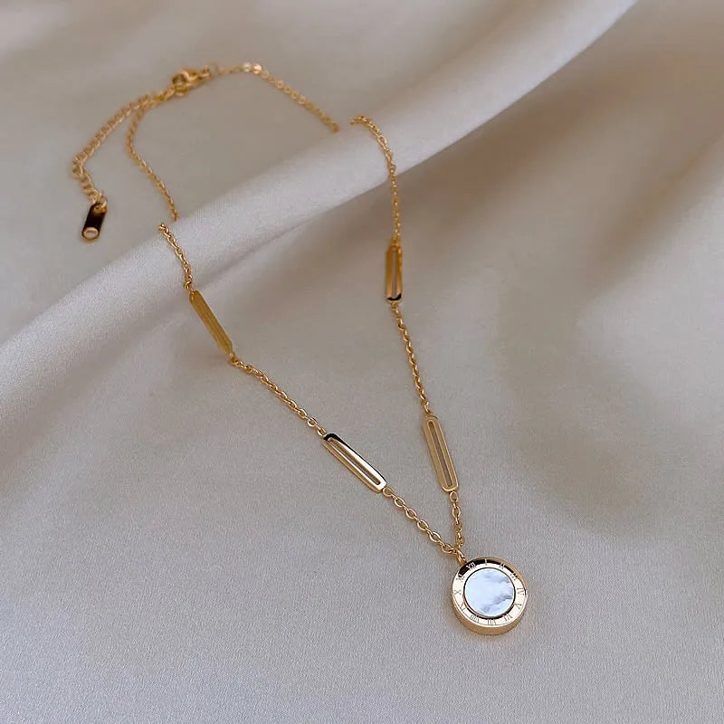 High Quality Stainless Steel Roman Pendant Necklace High Quality Stainless Steel Roman Pendant Necklace